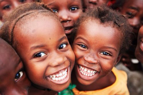 Group of happy smiling children